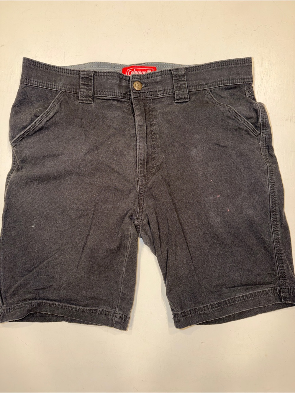 Coleman Men's Dark Gray Flat Front Cotton Carpenter Shorts
